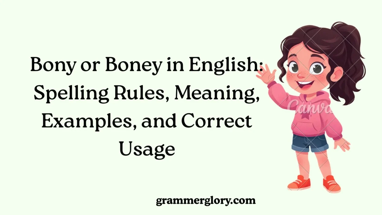 Bony or Boney in English: Spelling Rules, Meaning, Examples, and Correct Usage