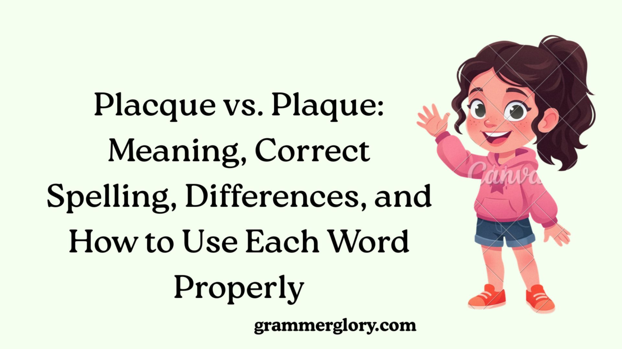 Placque vs. Plaque: Meaning, Correct Spelling, Differences, and How to Use Each Word Properly