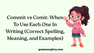 Commit vs Comit: When To Use Each One In Writing (Correct Spelling, Meaning, and Examples)