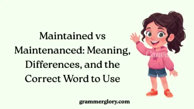 Maintained vs Maintenanced: Meaning, Differences, and the Correct Word to Use