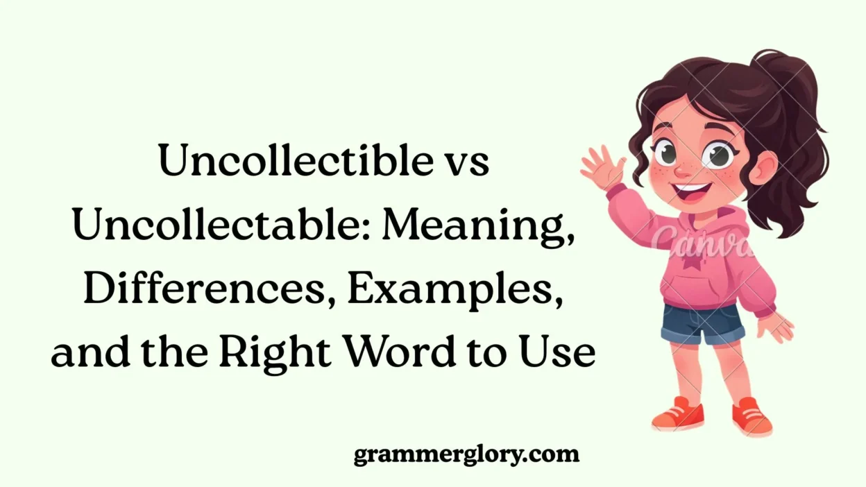 Uncollectible vs Uncollectable: Meaning, Differences, Examples, and the Right Word to Use